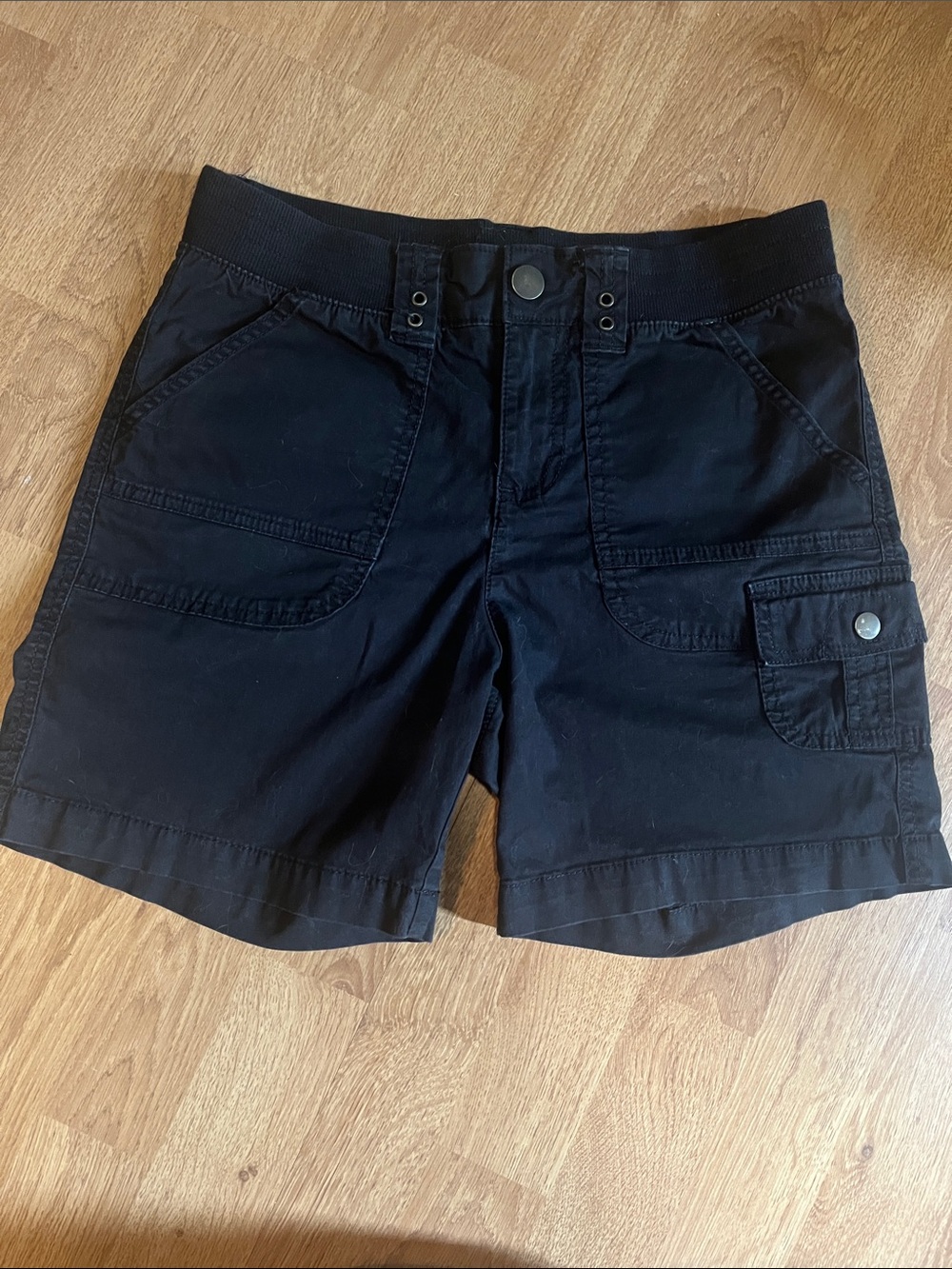 Women's Black Utility Cargo Shorts